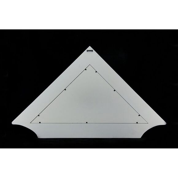 Distressed White Mirrored Architectural Triangle Wall Hook Shelf - Picture 3 of 3